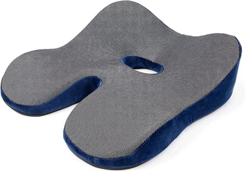EZLQGBWKPDT Perfect cushion, memory foam and seat; combining quality and therapeutic comfort, specially designed to encase and support your body, helping to relieve pain in the back, hips and tailbone