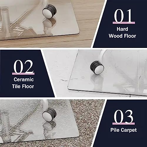 2ft 3ft 4ft 5ft 6ft Wide Carpet Protector Mats Clear Vinyl, Office Studio Study Rolling Chairs Floor Mat Home Commercial, Waterproof & Non Slip, Easy to Cut (Color : WxL, Size : 6'x8'/183x244cm)