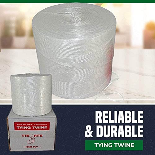 SGT KNOTS Polypropylene Tying Twine – Bundling Twine for Pulling, Loading, Packing – Weather Resistant Pull Line - 479 lb. Tensile Strength - 3 ply x 2100ft, White - Cardboard Carton Included