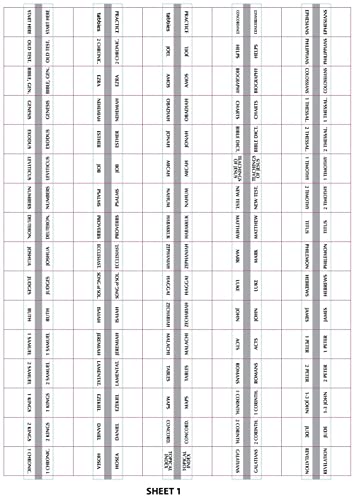 Tabbies Mini Silver-Edged Laminated Bible Tabs, 20-Pack Display, 1/2x1/4in