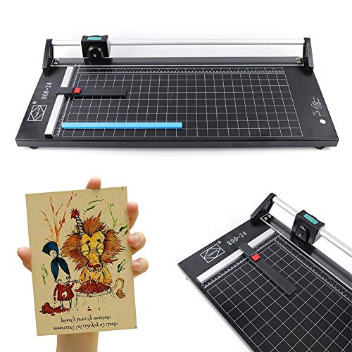 24/36 Inch Manual Rotary Paper Trimmer Precision Photo Paper Cutter for Craft Paper, Photo, Coupon, Label and Cardstock (24")