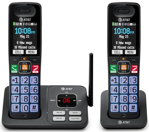 AT&T 2 Handsets Cordless Phone with Answering System — BL108-2