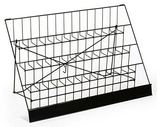 Displays2go Countertop Display Rack for Literature, 4 Open Tiers