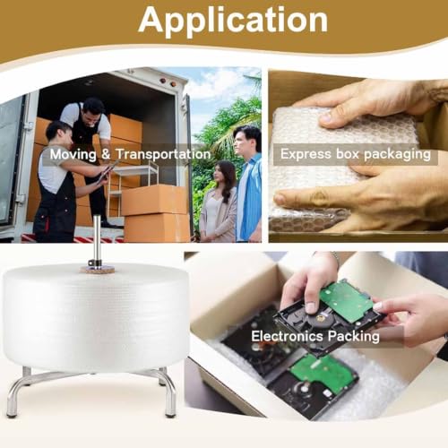 ZephPerton Vertical Bubble Wrap Roll Dispenser, U-Shaped Metal Frame Foam Wrap Holder, Fit Up to 40cm/60cm Wide Rolls, Durable Construction for Packing, Moving and Shipping 40cm