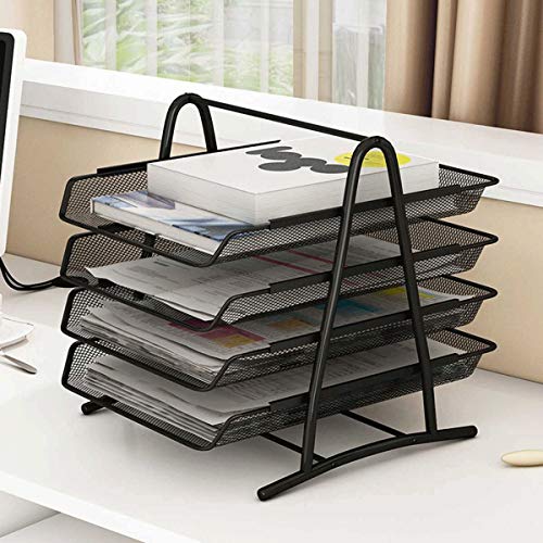 Paper Organizer Docunt File Letter Book Brochure Filling Tray Rack Shelf tal Wire sh Storage Holder New