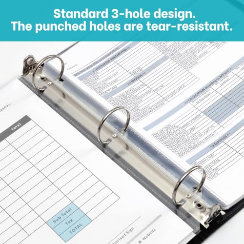 Heavyweight 3-Hole Letter Size Sheet Protectors - High Transparency Plastic Heavy Duty Sleeves for 3 Ring Binders, Archival Safe, Durable Page Protectors for Documents, 8.5x11 Inch (800 Pack)