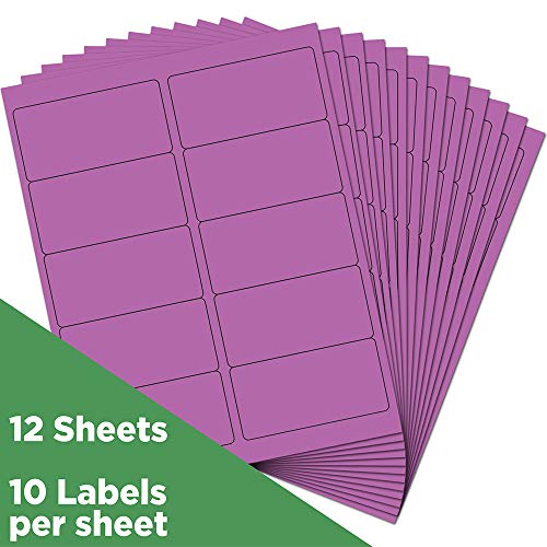 JAM PAPER Shipping Address Labels - Standard Mailing - 2 x 4 - Violet - 20 Packs of 120