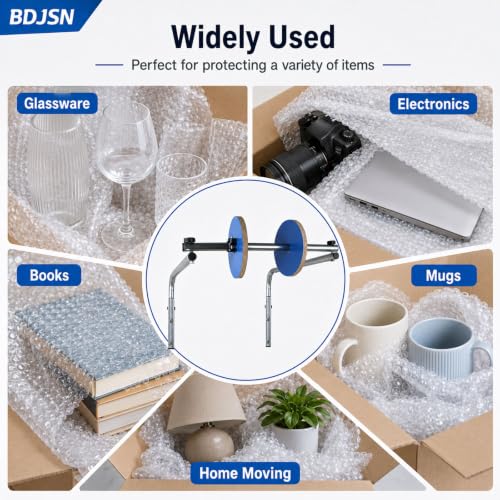 BDJSN Foam Wrap Roll Dispenser, Wall Mount Bubble Cushion Wrap Holder, Galvanized Steel Packaging Film Rack for Shipping Stations, Warehouses, Moving and Packing Workspaces 30cm