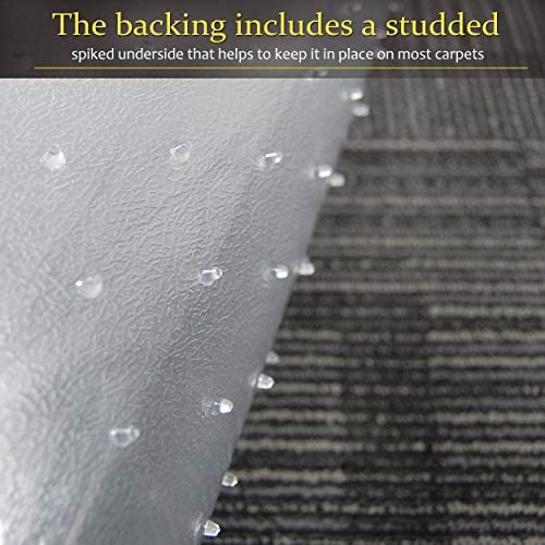Sillamate Plastic Office Chair Mat for Carpeted Floors, Heavy Duty Floor Mat,Eco-Friendly Series Studded Carpet Desk Chair Mats-36'' x 48'' (36 inches X 48 inches x 6 pc)