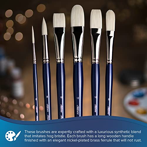 Silver Brush Limited Bristlon Filbert Oil and Acrylic Paintbrush, Size 10