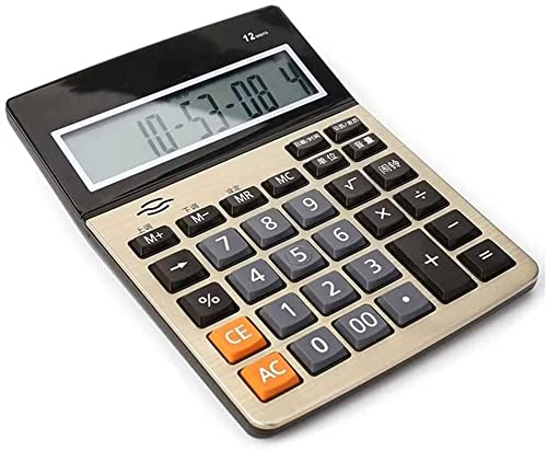 desk calculator,office calculators, Calculators Voice Calculator Golden Color Office Desk Calculator, Functional Electronic Calculator, Calculator Large Buttons Large Display 12 Digit Big Desktop Offi
