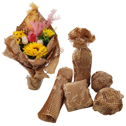Viecam Eco-Friendly Honeycomb Packing Paper - 15" x 1700' | 100% Recyclable Kraft Material, Ideal for E-Commerce, Moving, and Small Business Shipping