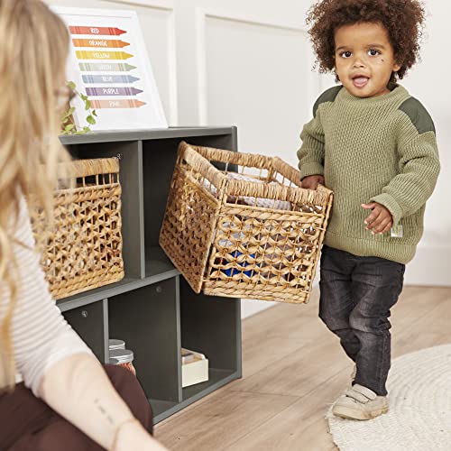 ECR4Kids Streamline 5-Compartment Storage Cabinet, 24in High, Grey Wash