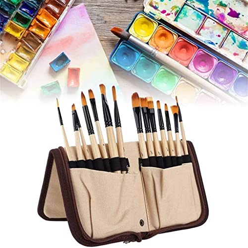 Feilx Artist Paint Brushes Set,14 pcs Paint Brush Set for Acrylic Oil Watercolor Gouache Painting Paintbrush Sets