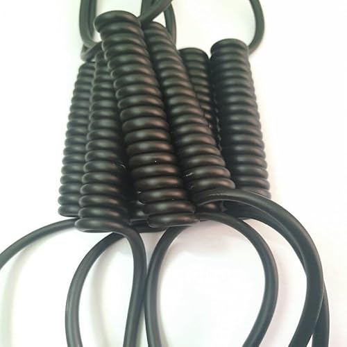 Coiled Mains Flex Curly Spring Cord 2 Core 22AWG Cable Stretch 1M to 10M