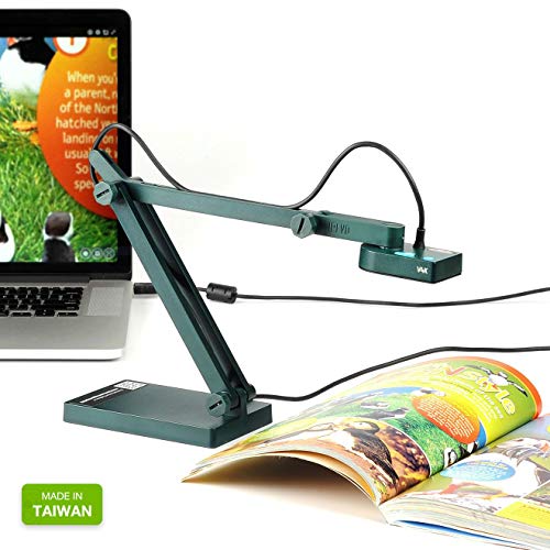 IPEVO V4K Ultra High Definition 8MP USB Document Camera — Mac OS, Windows, Chromebook Compatible for Live Demo, Web Conferencing, Distance Learning, Remote Teaching, Green
