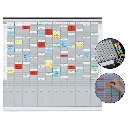 Franken PV-SET4 T-Card Office Planner with German Headings 81.9 x 78 cm 12 + 2 Index 35 Items