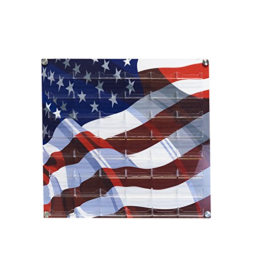 Source One 48-Pocket Wall Mount Business Card Holder (American Flag)