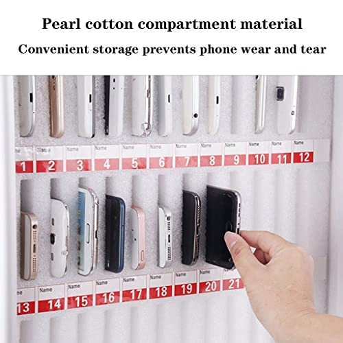 Wall-Mounted Cell Phones Storage Cabinet, Mobile Phone Storage Safe Deposit Box, Office Storage Cabinet with Lock, Pocket Chart Cell Phone Holder for Classroom (Size : 36)
