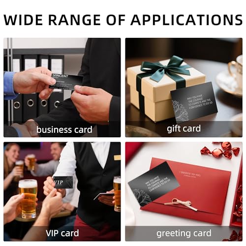 50-500pcs Personalized Metal Business Cards,Double Sided Laser Engraved