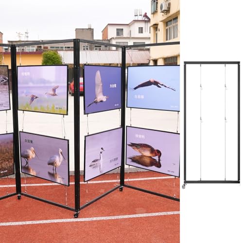 Innovz Folding Exhibition Display Rack for Kindergarten School, Mobile Publicity Work Poster Holder, Art Photography Painting Studio Exhibition, Poster Organizer(1pc,60x150cm(23 5/8"x59"))