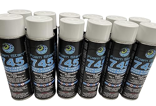 Foam Starr 745 Foam & Fabric Adhesive Spray 12 Pack