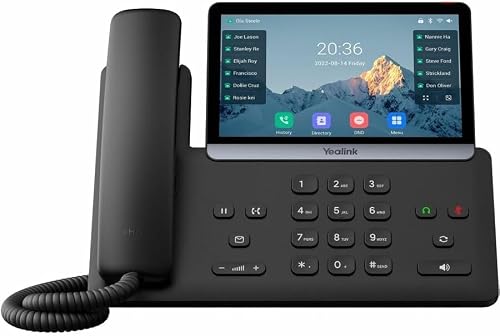 YealinkT74W IP Phone (1301010) - Corded/Cordless - Bluetooth, Wi-Fi - 10 Multiple Conferencing - Wall Mountable