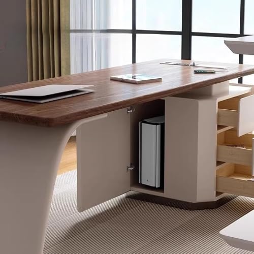 LINKIO Home Office Desks Minimalist Desk Modern Study Boss Office Computer Desk Medical Beauty Consultation Desk Computer Table Desk(200cm)