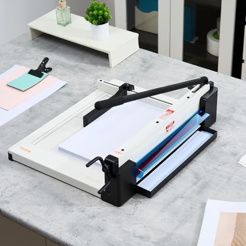 VEVOR Industrial Paper Cutter A3 Heavy Duty Paper Cutter 17 Inch Paper Cutter Heavy Duty 400 Sheets Paper with Clear Cutting Guide for Offices, Schools, Businesses and Printing Shops