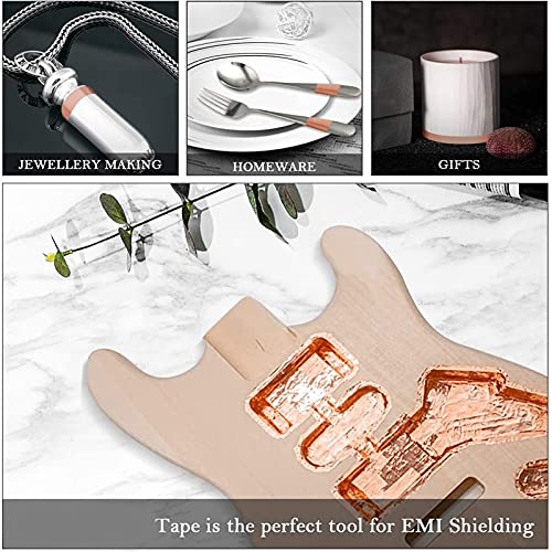 ZTBH Hot Melt Glue Sticks Copper Foil Tape 30mm x 50mm, for Shielding Conductive Adhesive, for Electrical Repairs Melt Glue Stick