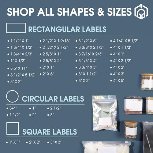3" Sticker Labels for Laser & Inkjet, Spartan Industrial Template C006