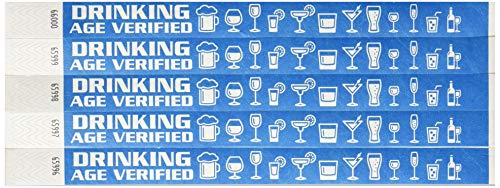 Amscan Blue Drinking Age Verified 500 Ct