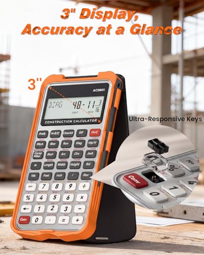 ROATEE Construction Engineering Calculator with Writing Tablet Silver
