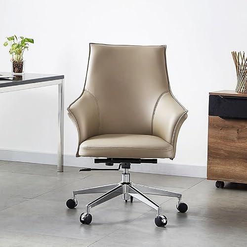 UOPYNE Executive Office Chair, Office Chair Computer High Back Adjustable and Rotatable Ergonomic Desk Chair Executive PU Leather Swivel Task Chair with Armrests Support for Aldult Home, Office