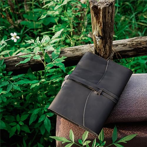 ELUKHT Leather Notebook A5A6 New Book Leather Protective Cover Vintage Handbook Book for Office School Home