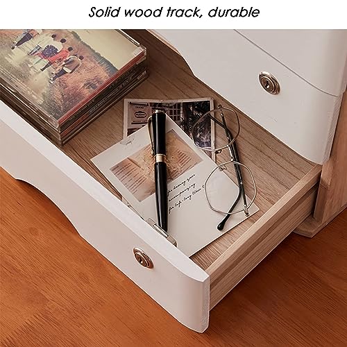 EliteBloom Desktop Storage Box with Drawers - Desktop File Cabinet, Desktop File Cabinet Organizers, 1/2/3/4 Tier with Lock Flat File Cabinet Storage, Wooden File Cabinet/Desktop St,Brown-2 Drawer