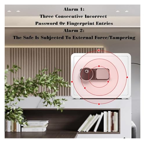 lock box Small Home Safe Fingerprint Security Safe Box Dual Alarm