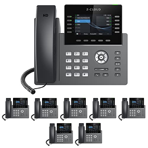 Z-Cloud 500 Phone System by Mission Machines: Auto Attendant, Voicemail, Voicemail to Email, Mobile Apps, Work from Anywhere & Includes Free Mission Machines Z-Cloud Service (8 Phone Bundle)