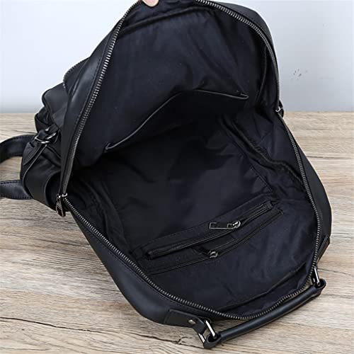 ZUIAI Genuine Leather Men's Backpack Men's 14 Inch Laptop Backpack Travel Backpack Men's Bag School Bag Men's