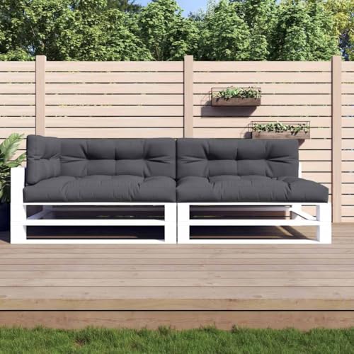 mtlskopl 5-Piece Pallet Cushion Set for Outdoor Furniture, 100% Polyester Large Anthracite Seat and Back Cushions for Garden Patio Sofa and Indoor Living Room, 31.5 x 47.2 Inches