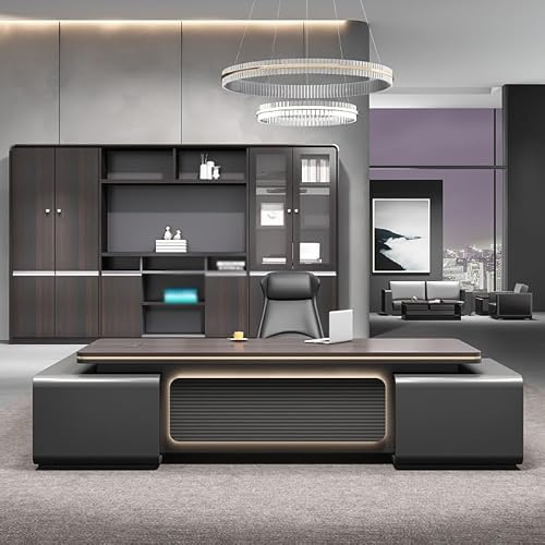 LINKIO Home Office Desks Office Furniture Modern Boss President Desk Supervisor Manager Room Large Desk Computer Table Desk(2m)