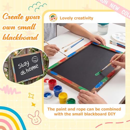 Chinco 2 Pcs Small Chalkboard Mini Chalk Board, 9.5 x 14 Inch, Brown