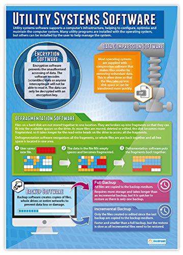 Daydream Education Computer Systems Classroom Posters - Set of 7 - EXTRA LARGE - Laminated - Computer Science Middle & High School Class Decoration - Wall Charts