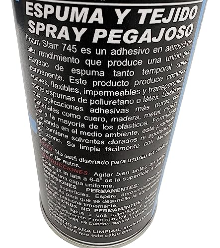 Foam Starr 745 Foam & Fabric Adhesive Spray 12 Pack