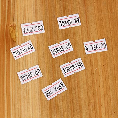 YMGSCC 10 Roll White Self Adhesive Price Label Sticker Office Supplies