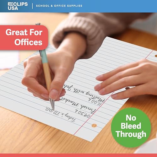 Loose Leaf Paper College Ruled Notebook Paper College Ruled Lined Writing Filler Paper 10.5” x 8” 5400 Sheets 150 Sheets Per Pack 60 gsm (36 Pack)