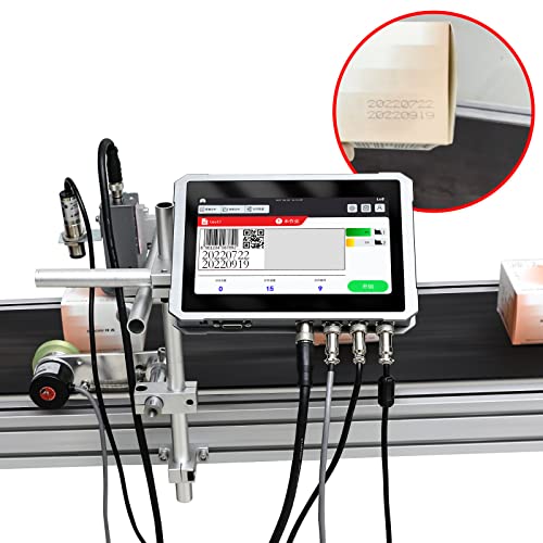 PEKOKO Industrial Inkjet Printer LBX1000 Plus Online Batch Coder for Printing Text, Number, Manufacturing/Expiry Date, Time,MRP,Qr Code,Barcode,Logo,Graphics