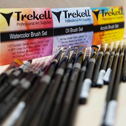 Trekell Oil Brush Set - Premium Artist Brushes for Oil Paint