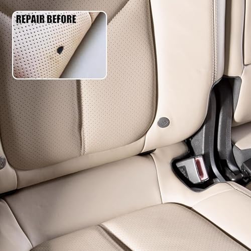Fabric Adhesives Self-Adhesive Perforated Leather Repair Patch, Lychee-Textured Leather Repair Kit for Sofa, Car Seat, and Office Chair(Black,39.37x47.25in)