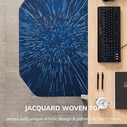 Anji Mountain Office Chair Mat for All Surfaces- Anti-Slip, Easy Rolling Office Desk Chairmat, Premium Hard Floor Protection Chairmat, Exclusively Designed for Home Offices, Galaxy Blue (36x48)
